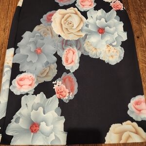 Catherine Malandrino Black Floral Skirt